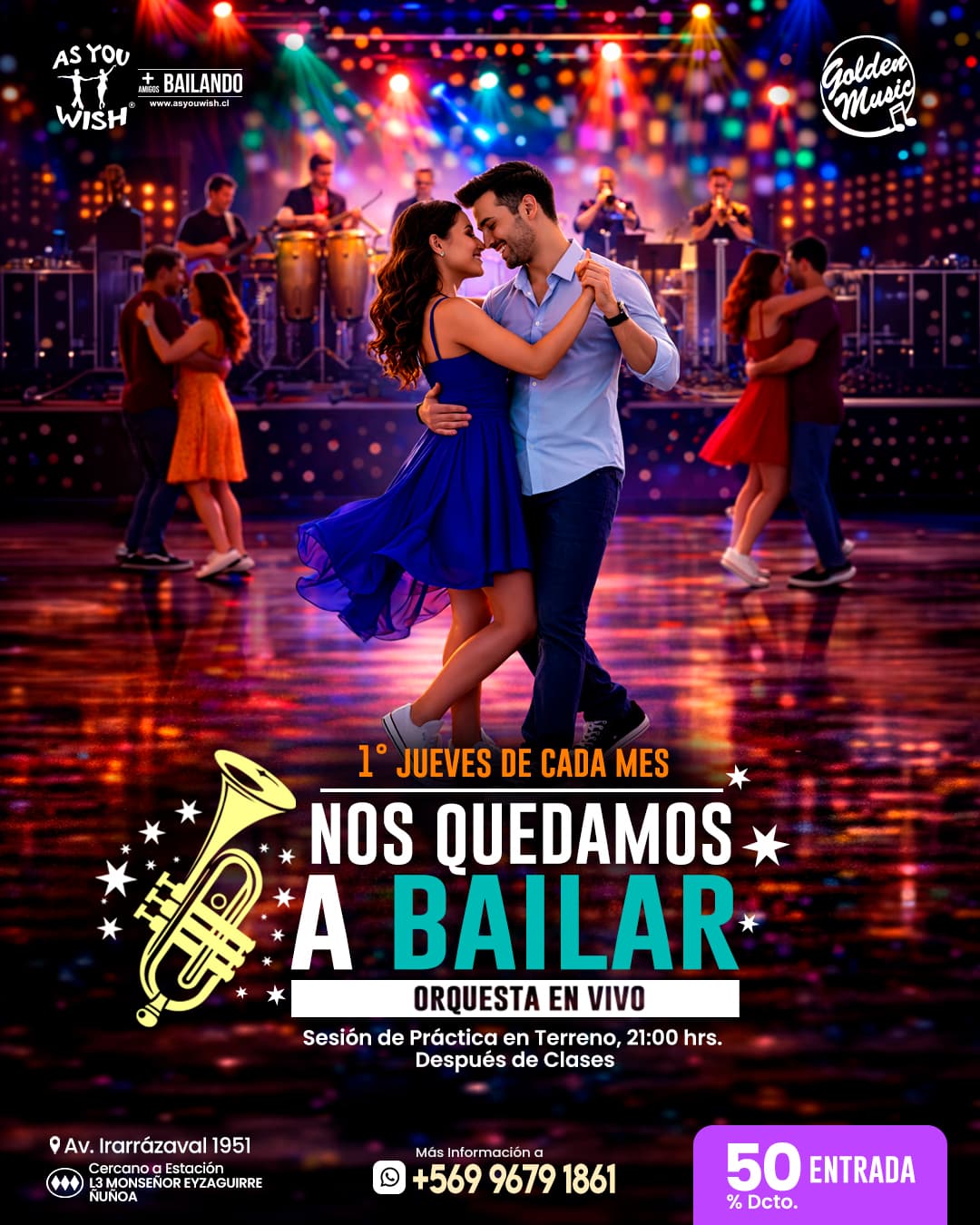 Clases de baile As You Wish Ñuñoa. Región Metropolitana